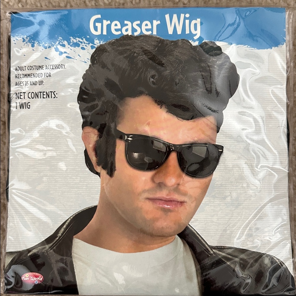 Kangaroo Elvis Wig / 50s Greaser Wig for Men – Halloween Accessory
